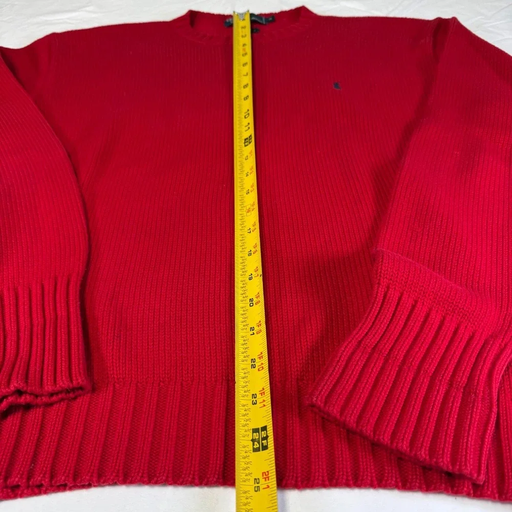 Vintage Polo Ralph Lauren Crew Neck 100% Cotton Knit Sweater Men's Med Hong Kong